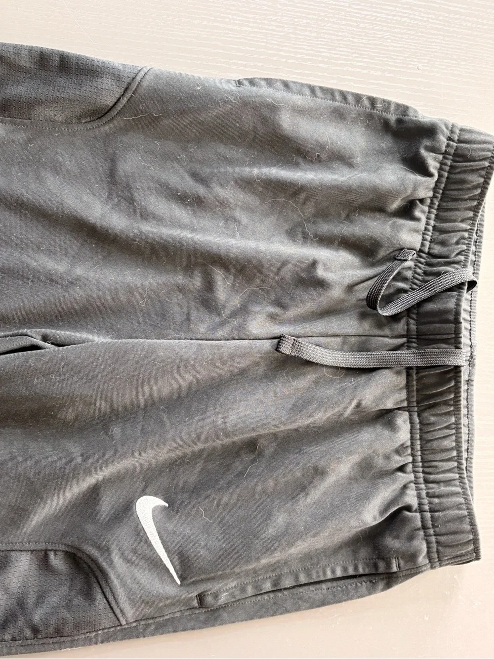 Nike Black Athletic Jogger Pants with White Swoosh